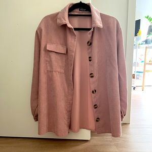 Nasty Gal Corduroy Oversized Flannel Shirt